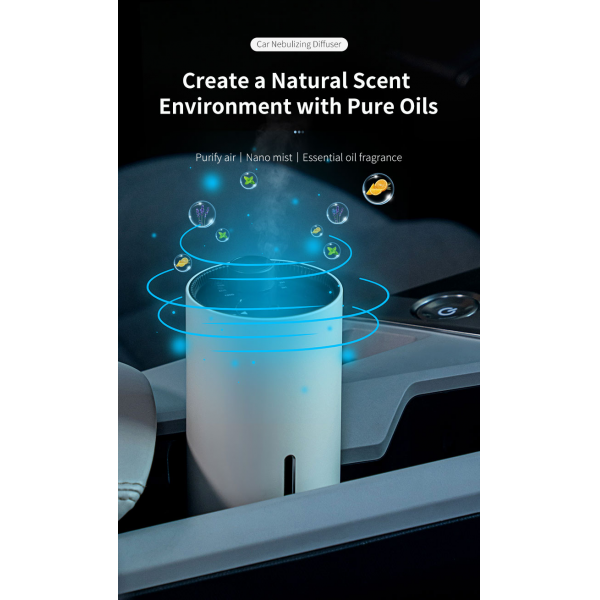 Przenośny samochodowy Nebulizer oleju eterycznego Bezwodny dyfuzor aromatyczny